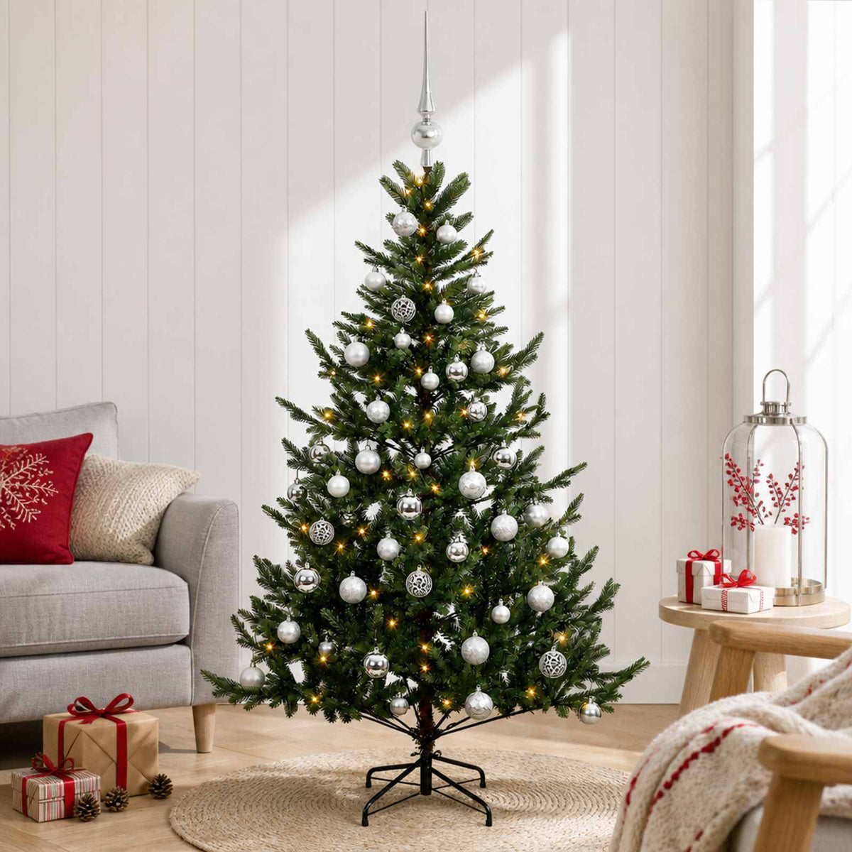 Umjetno božićno drvce s kuglicom 150 cm 150 LED lampica