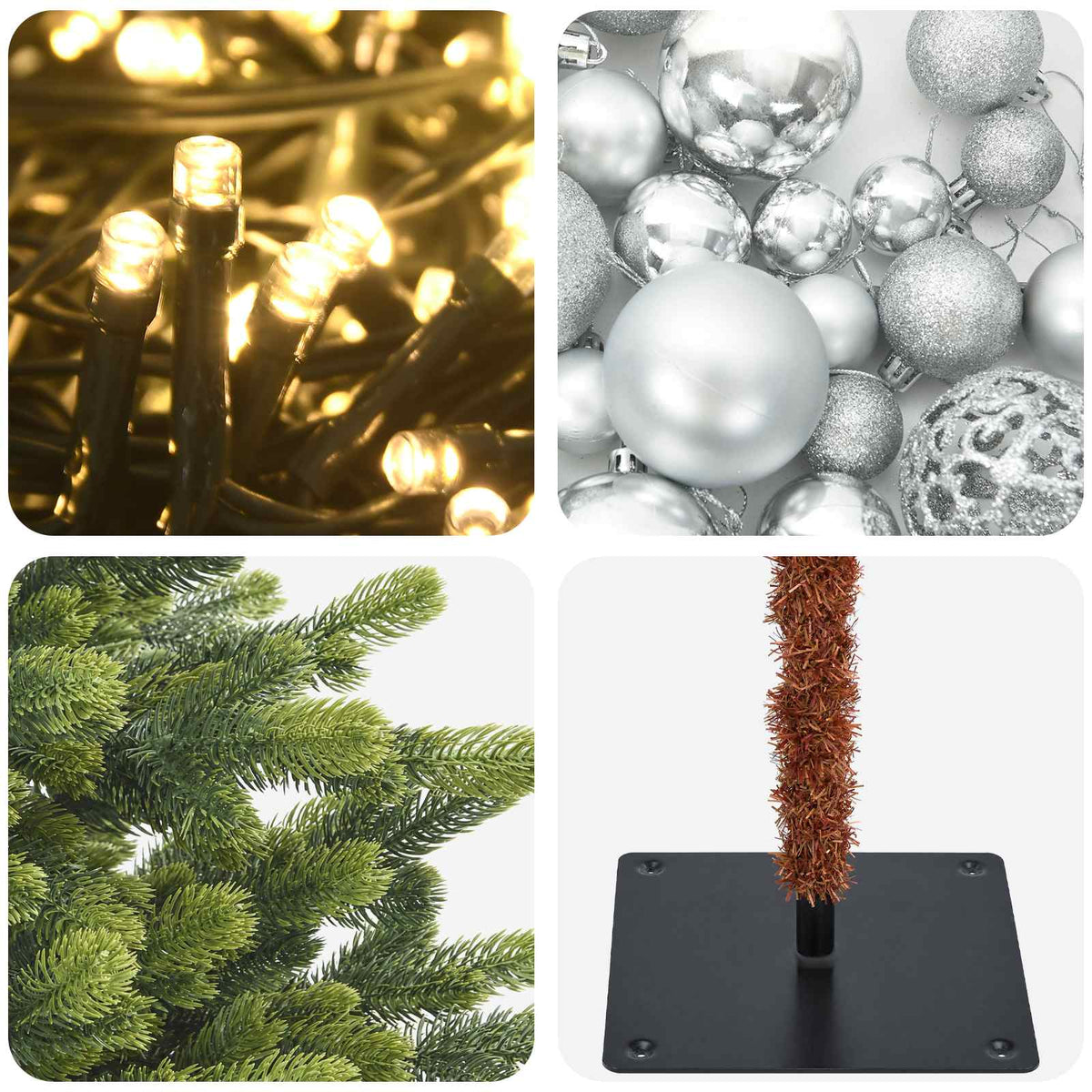 Umjetno božićno drvce s kuglicom 150 cm 150 LED lampica