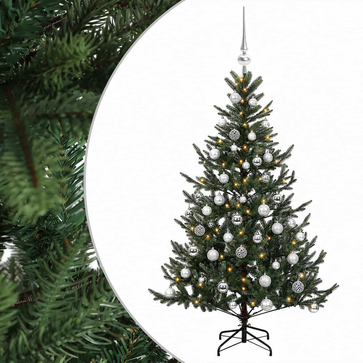 Umjetno božićno drvce s kuglicom 150 cm 150 LED lampica
