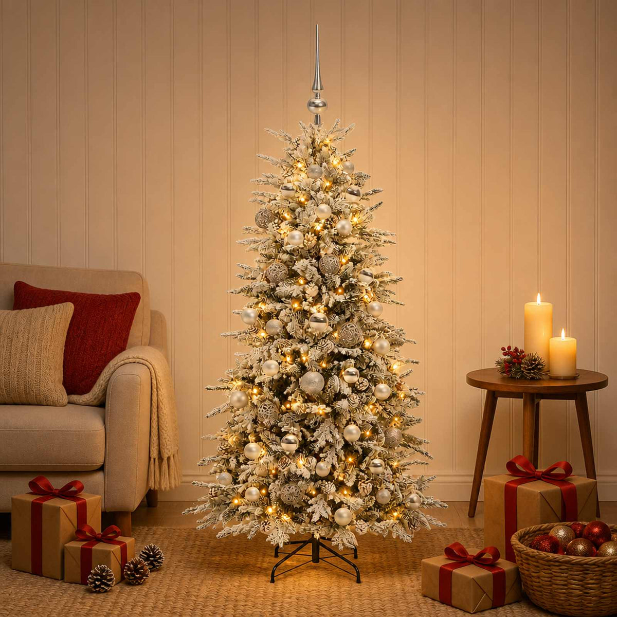 Umjetno božićno drvce s kuglicom 150 cm 150 LED lampica