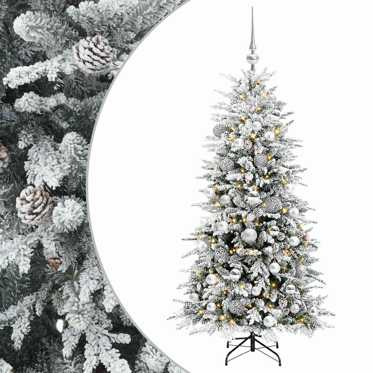 Umjetno božićno drvce s kuglicom 150 cm 150 LED lampica