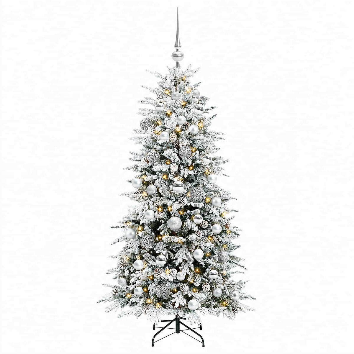 Umjetno božićno drvce s kuglicom 150 cm 150 LED lampica
