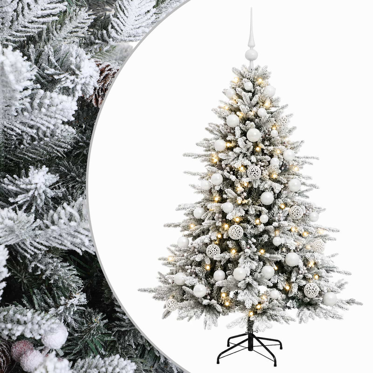 Umjetno božićno drvce s kuglicom 120 cm 150 LED lampica