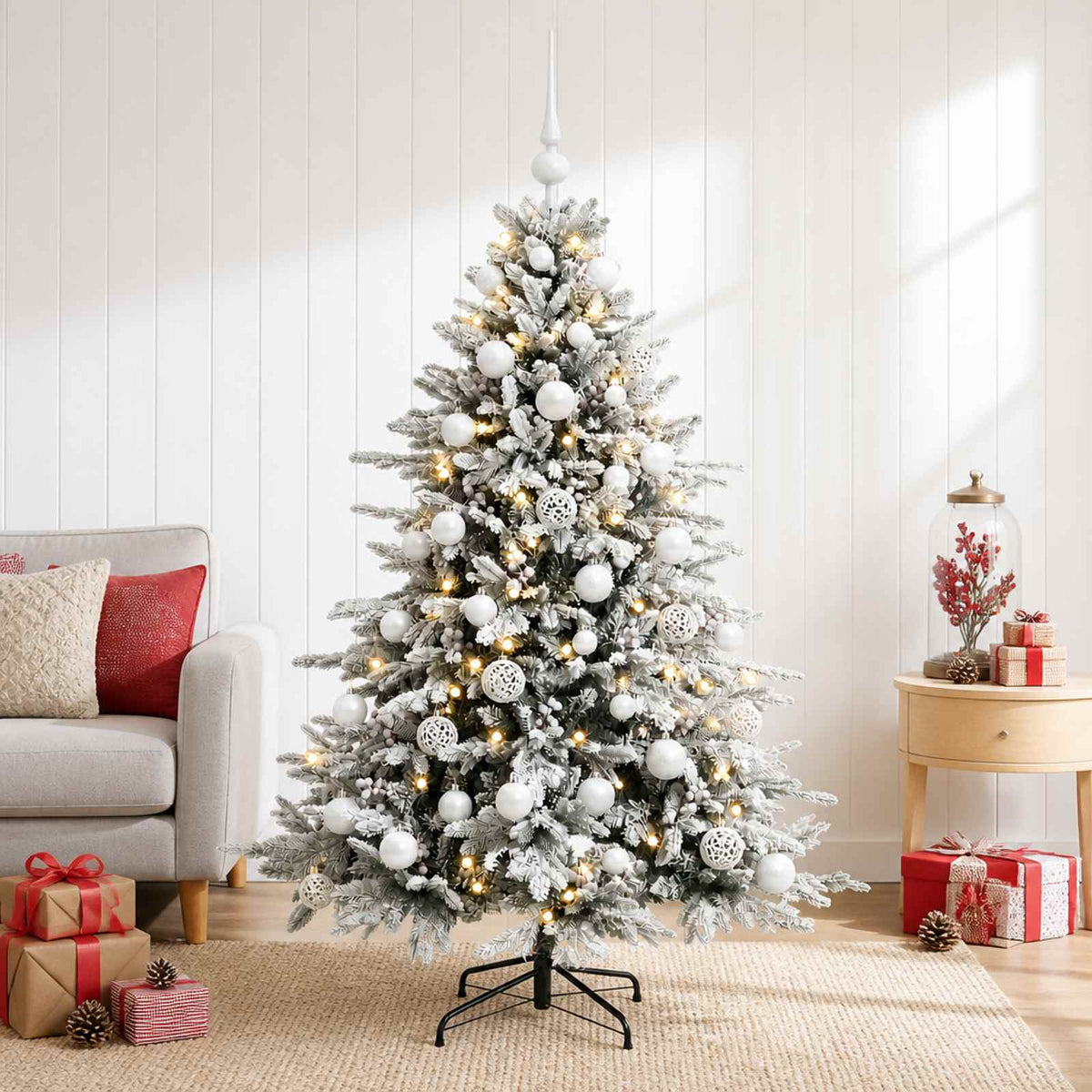 Umjetno božićno drvce s kuglicom 120 cm 150 LED lampica