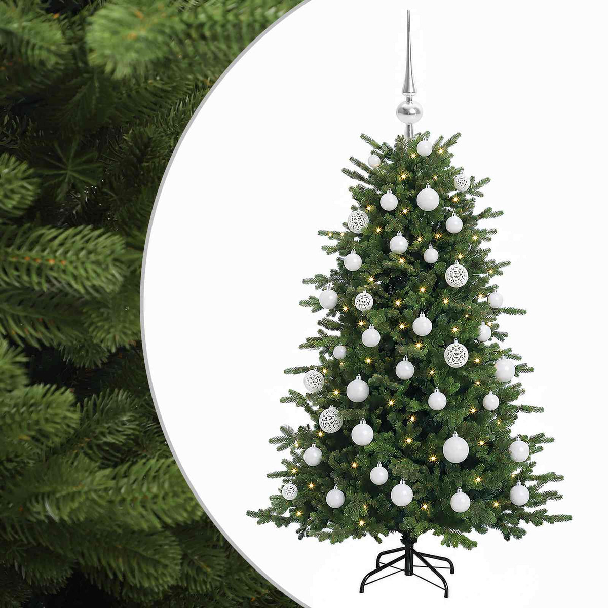 Umjetno božićno drvce s kuglicom 150 cm 150 LED lampica