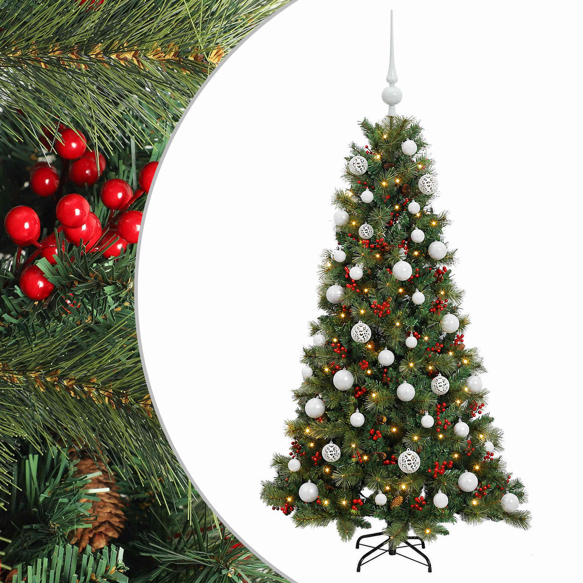 Umjetno božićno drvce s kuglicom 150 cm 150 LED lampica