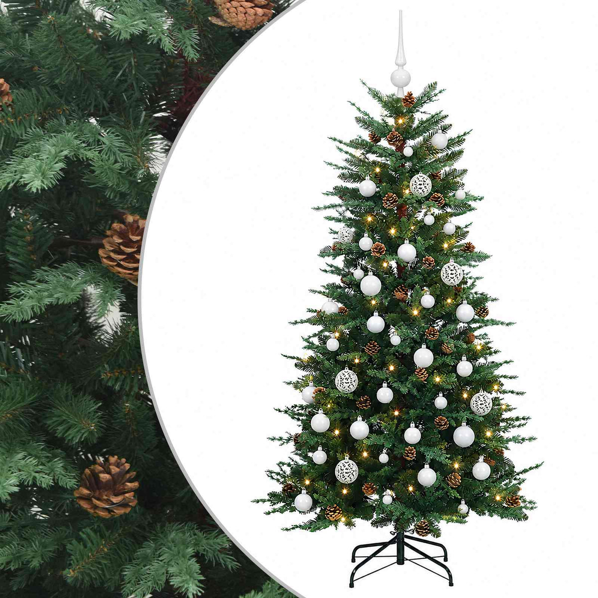 Umjetno božićno drvce s kuglicom 150 cm 150 LED lampica