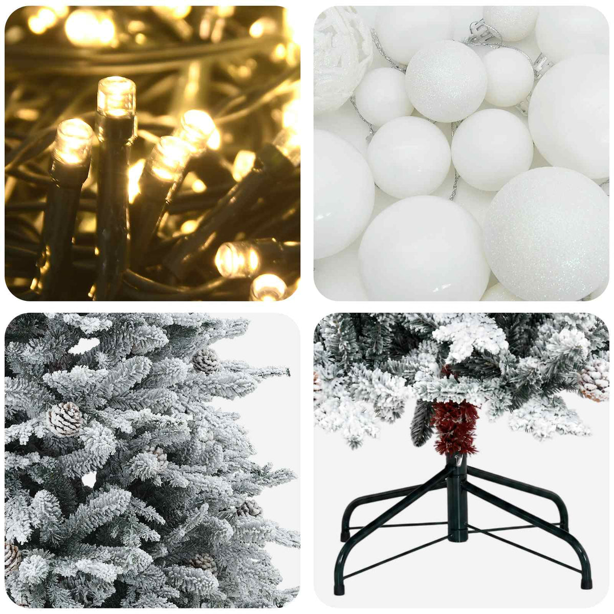 Umjetno božićno drvce s kuglicom 150 cm 150 LED lampica