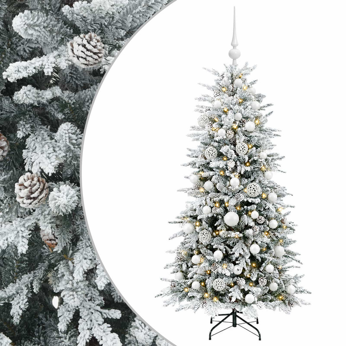 Umjetno božićno drvce s kuglicom 150 cm 150 LED lampica