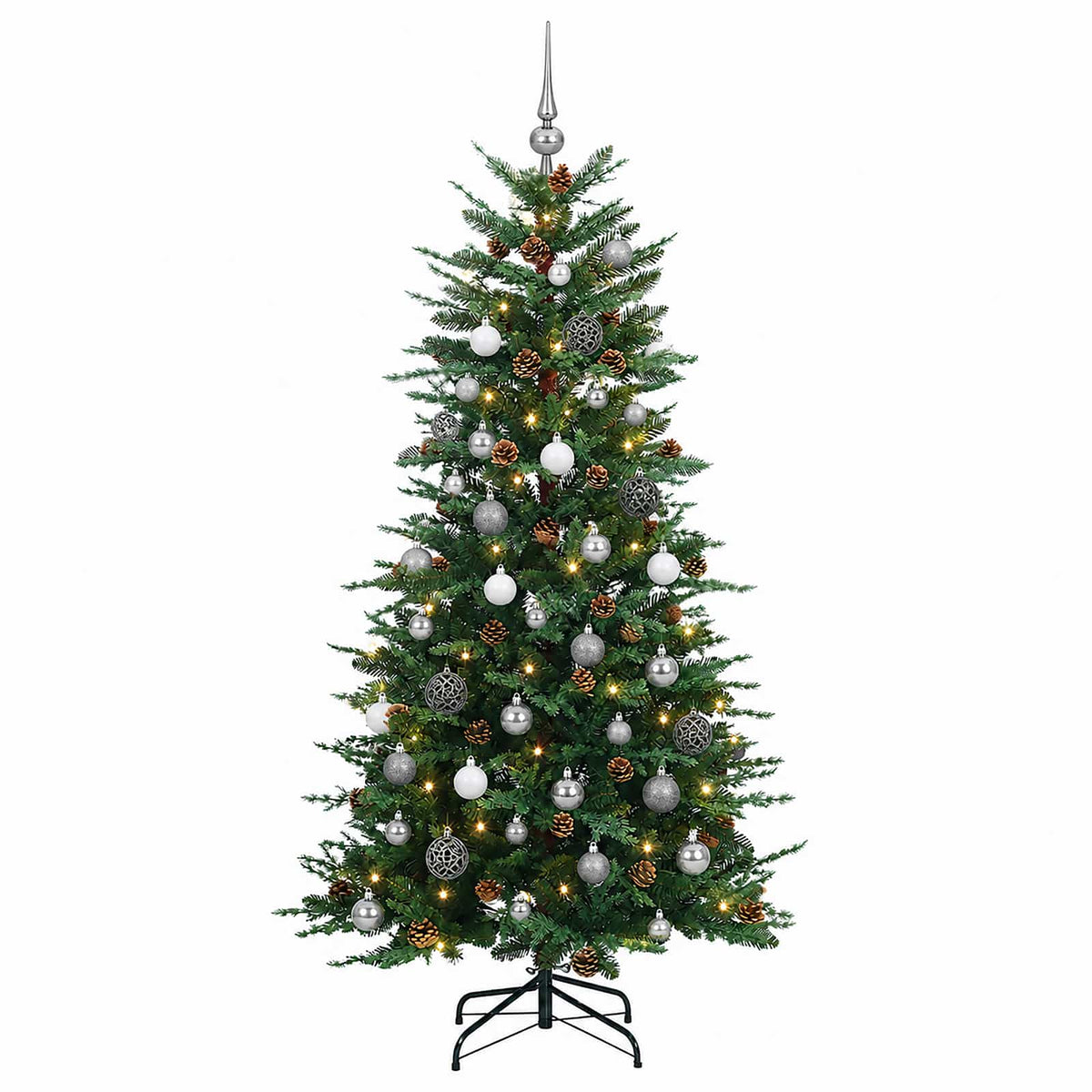 Umjetno božićno drvce s kuglicom 120 cm 150 LED lampica