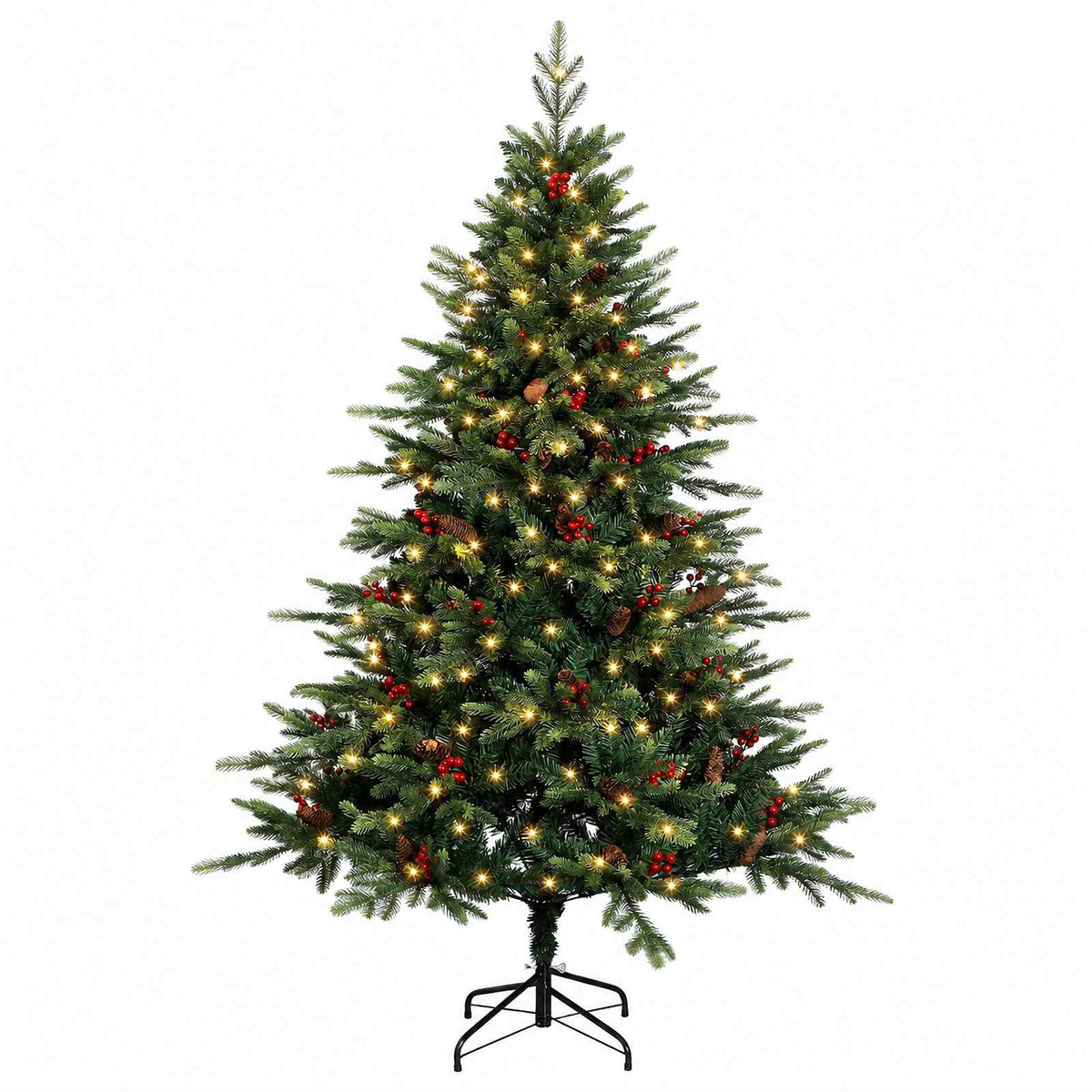 Umjetno božićno drvce s nogom 180 cm 300 LED lampica