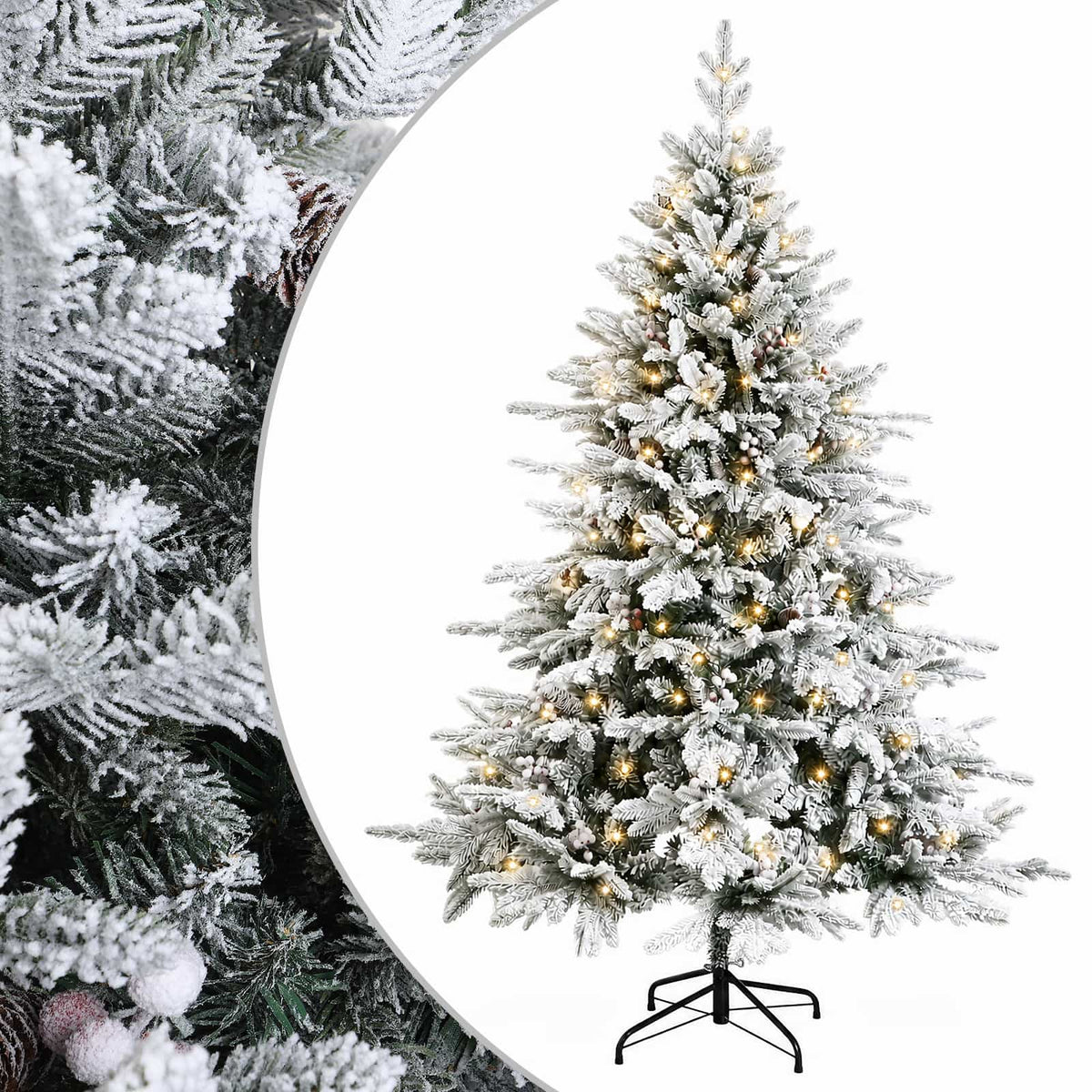 Umjetno božićno drvce s nogom 210 cm 300 LED lampica