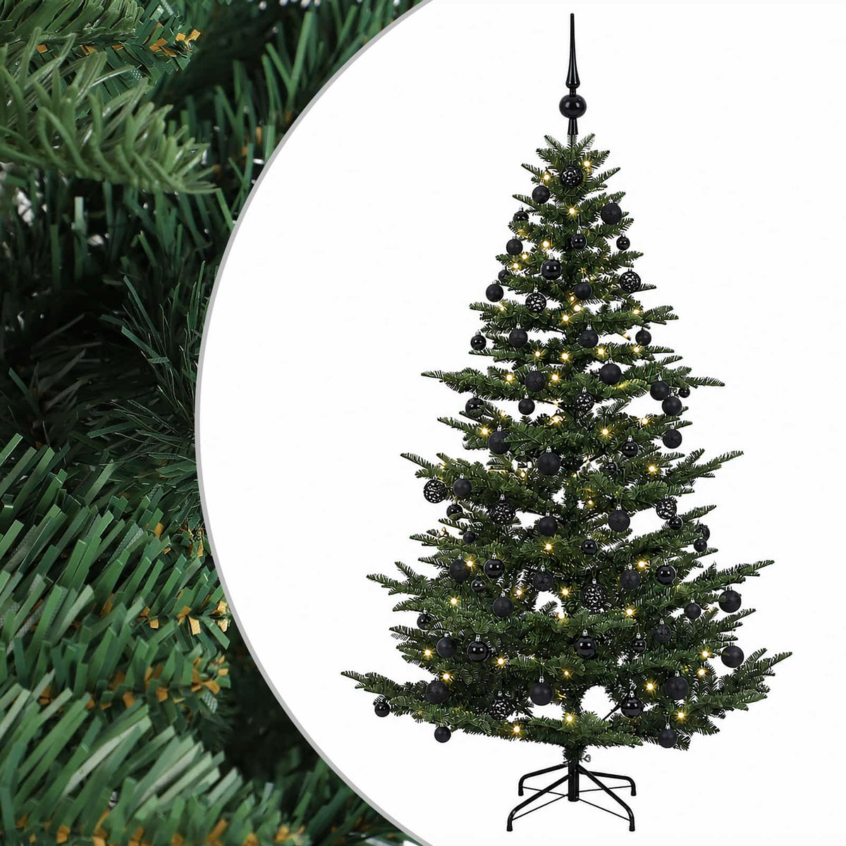 Umjetno božićno drvce s kuglicom 210 cm 300 LED lampica