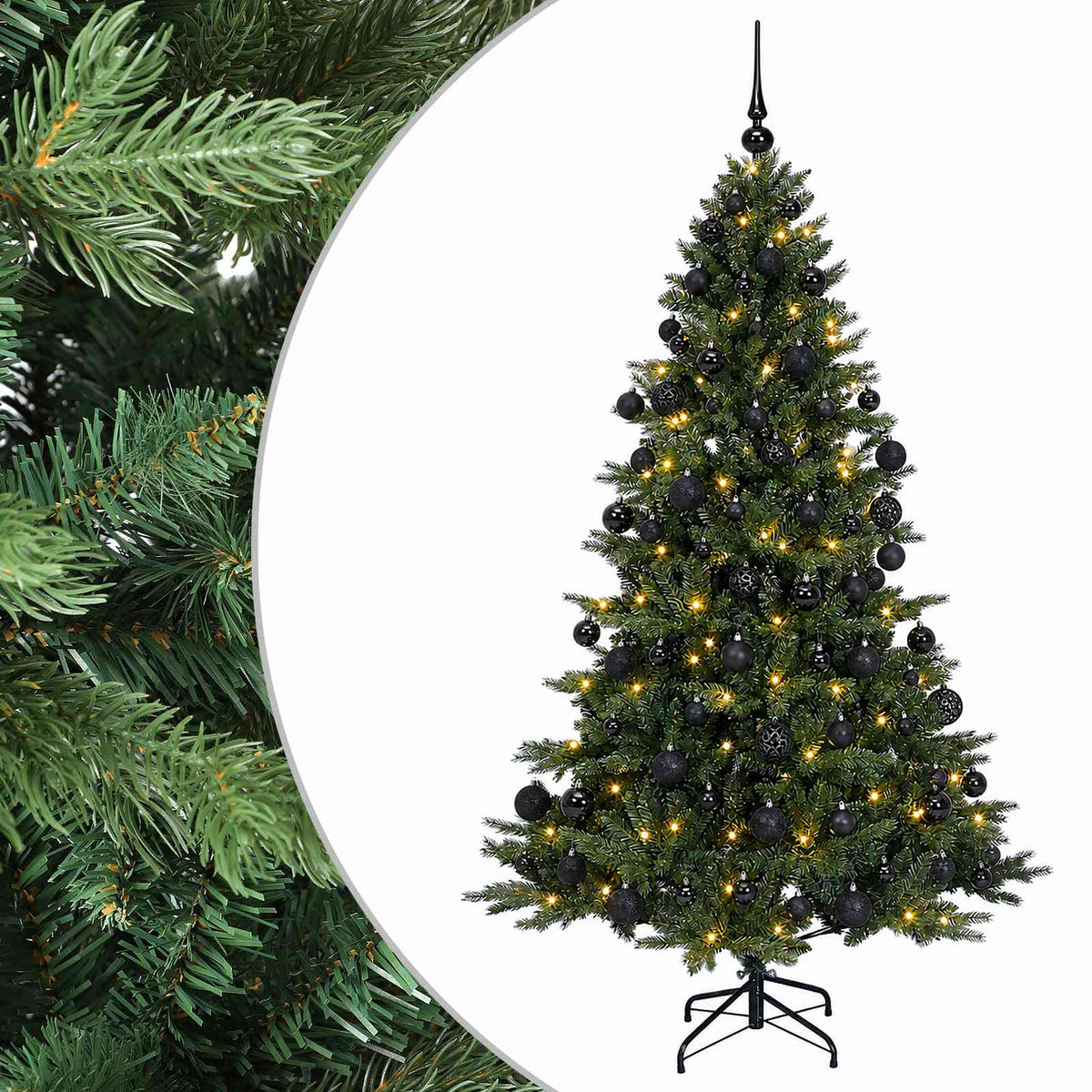 Umjetno božićno drvce s kuglicom 210 cm 300 LED lampica