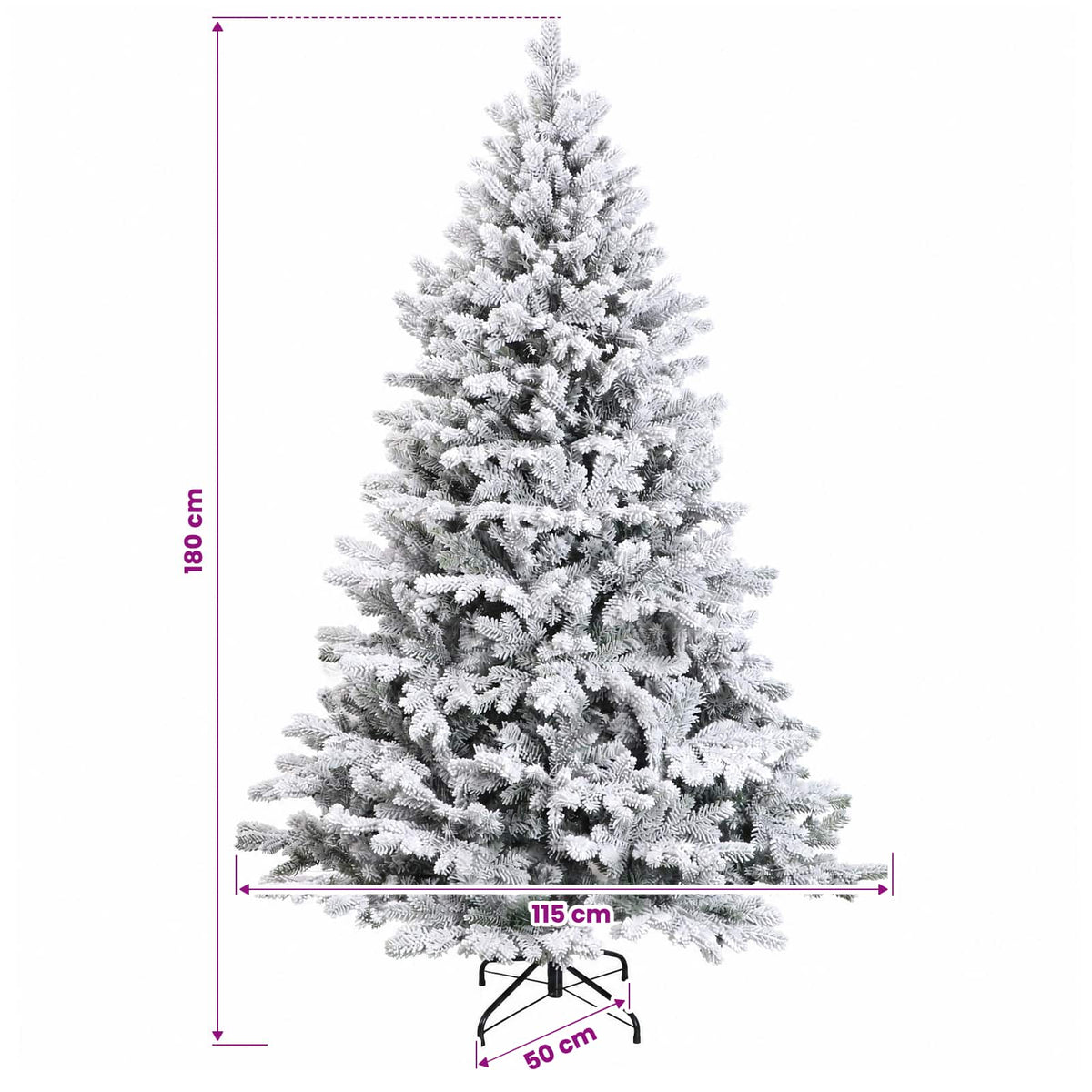 Umjetno božićno drvce s kuglicom 180 cm 300 LED lampica