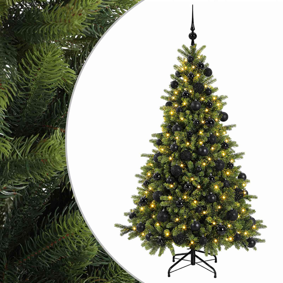 Umjetno božićno drvce s kuglicom 180 cm 300 LED lampica
