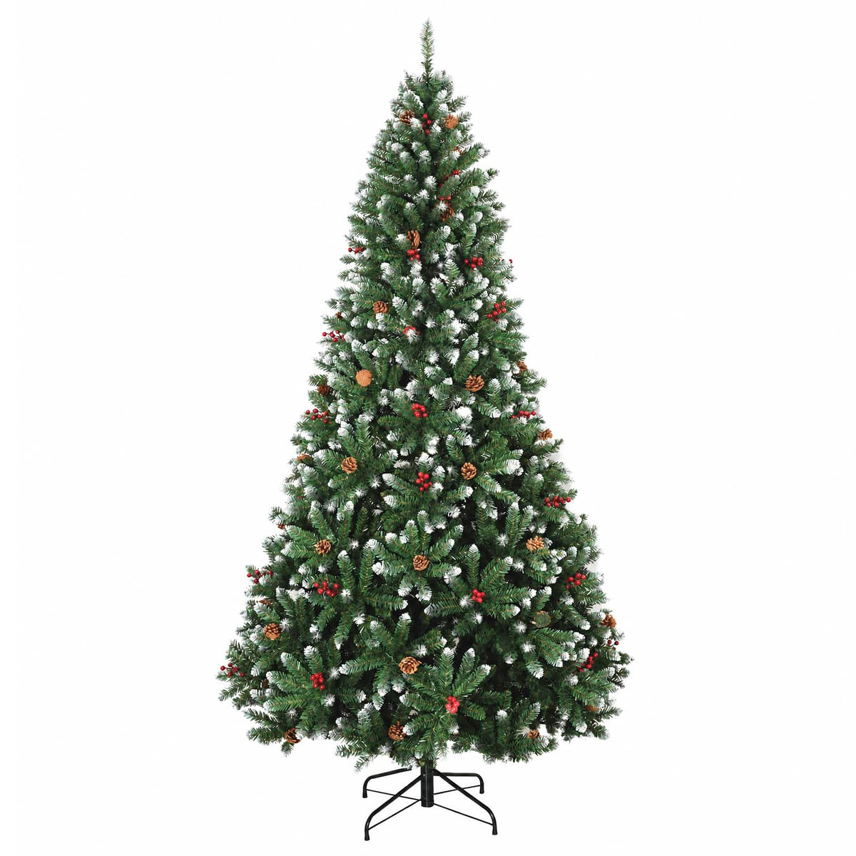 Umjetno božićno drvce zeleno s kuglicama 240 cm 300 LED lampica