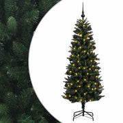 Umjetno božićno drvce s kuglicama 210 cm 300 LED lampica