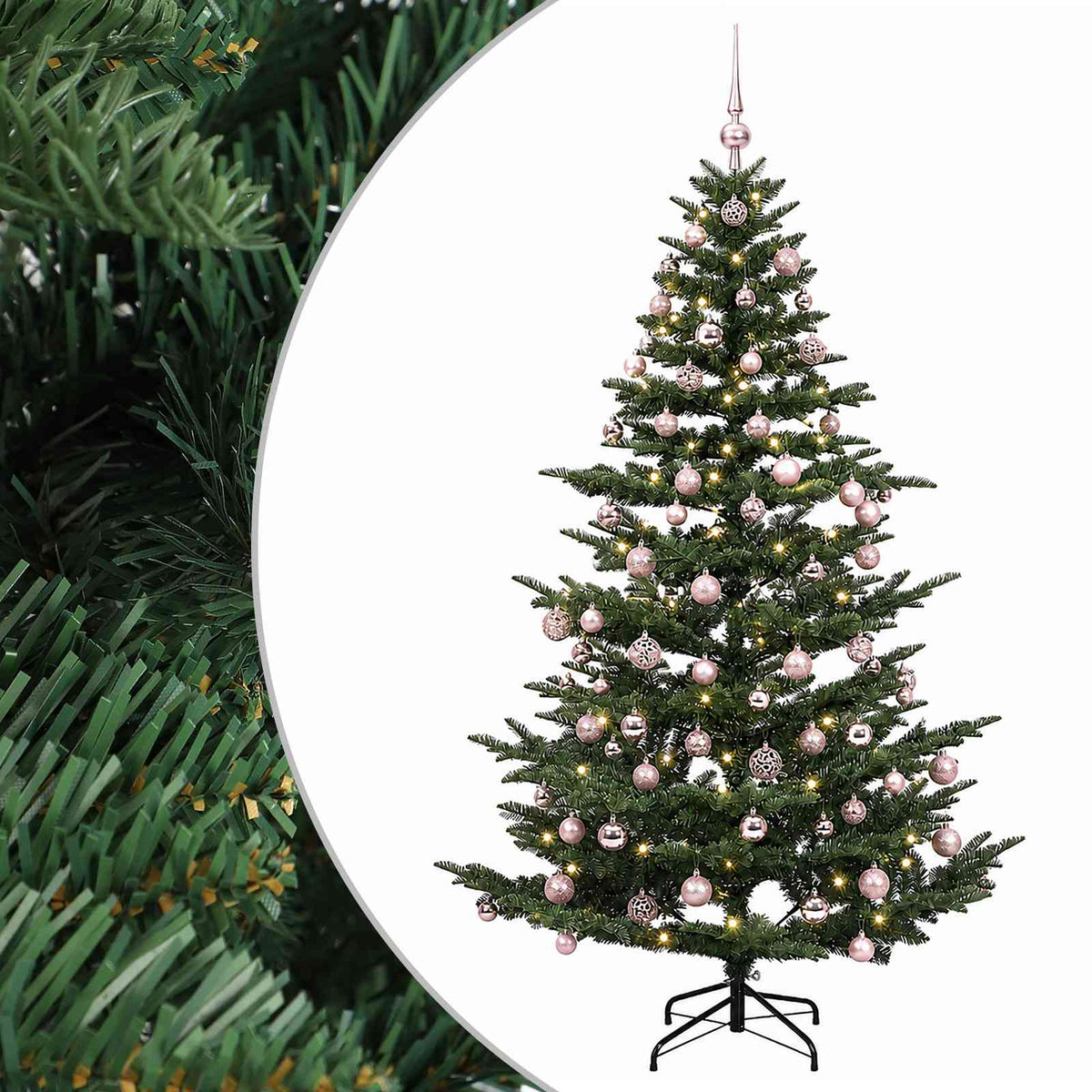 Umjetno božićno drvce s kuglicom 210 cm 300 LED lampica