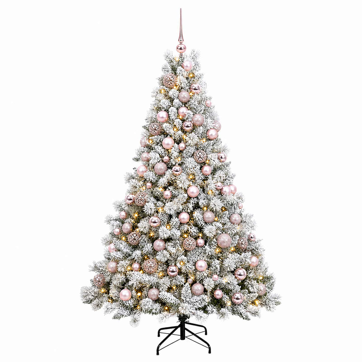 Umjetno božićno drvce s kuglicama 240 cm 300 LED lampica