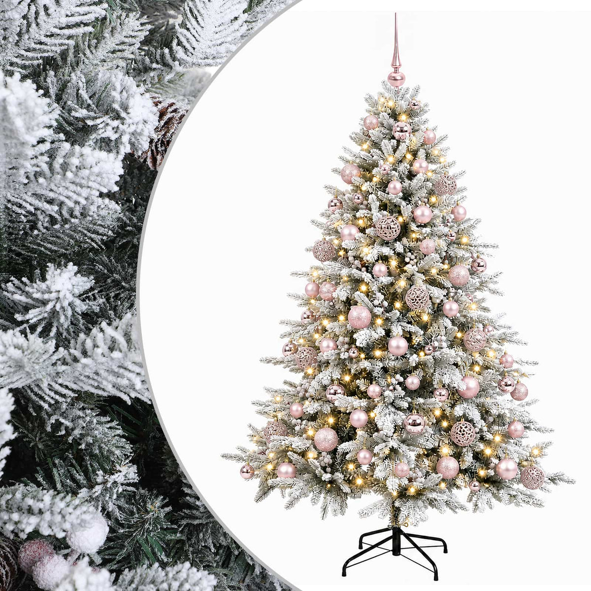 Umjetno božićno drvce s kuglicom 180 cm 300 LED lampica