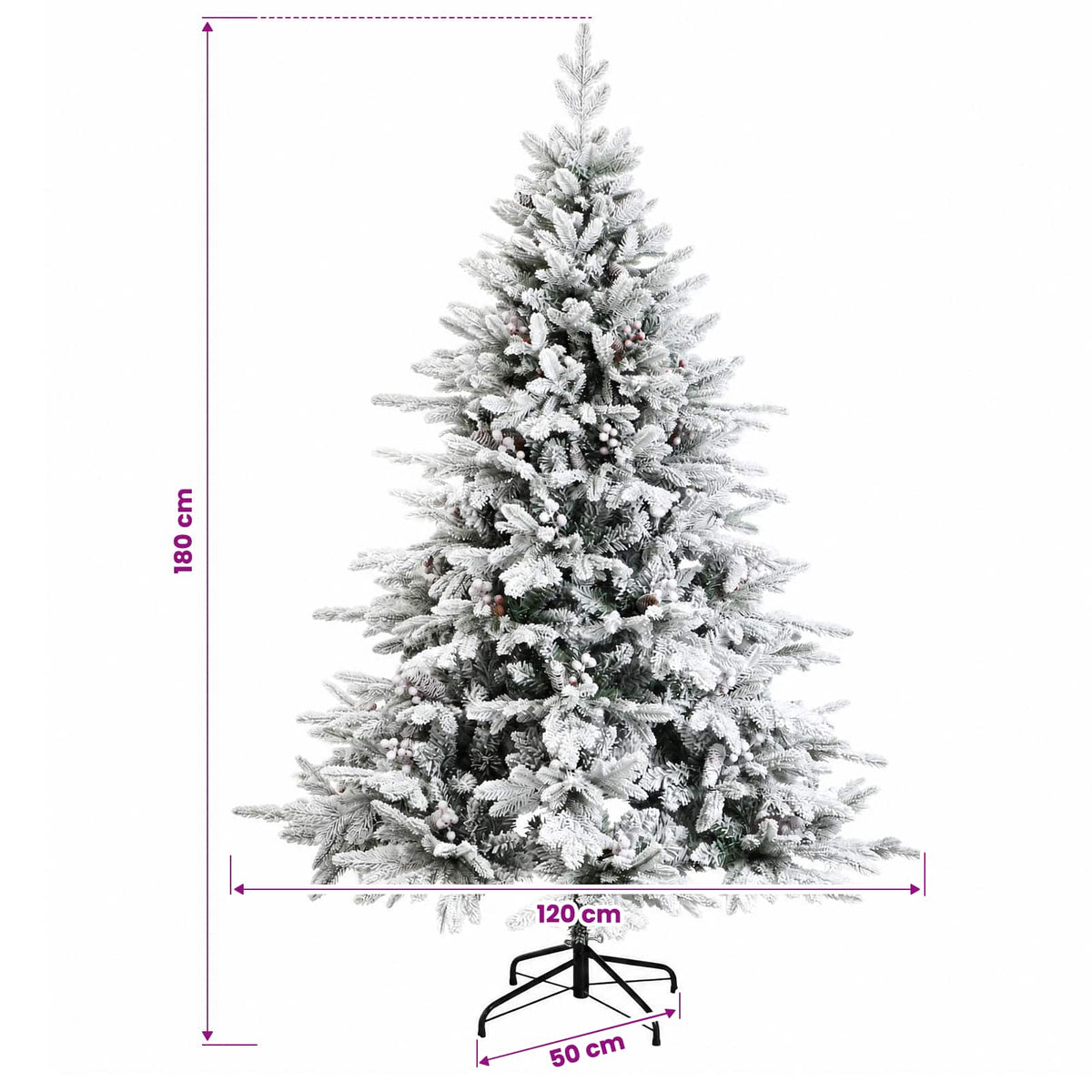 Umjetno božićno drvce s kuglicom 180 cm 300 LED lampica