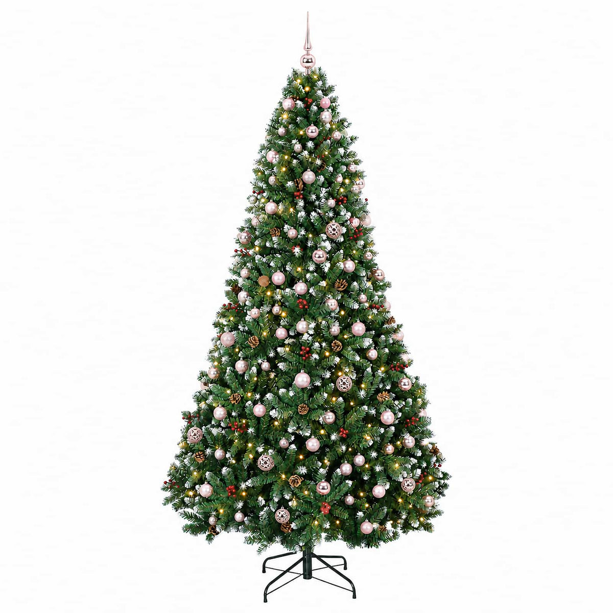 Umjetno božićno drvce zeleno s kuglicom 180 cm 300 LED lampica