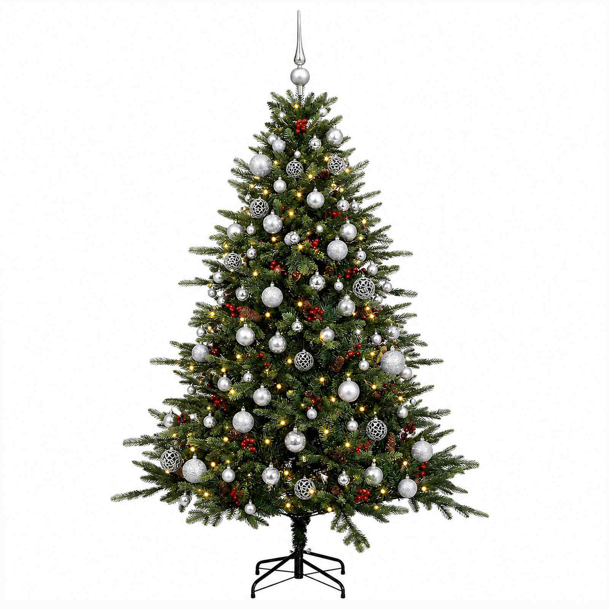 Umjetno božićno drvce s kuglicom 180 cm 300 LED lampica