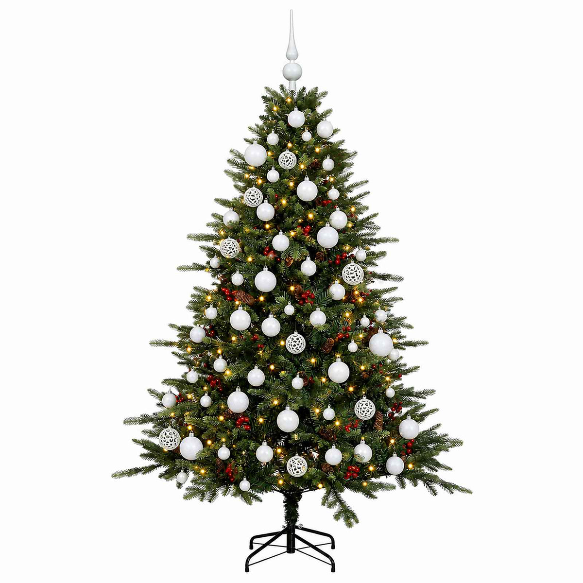 Umjetno božićno drvce s kuglicom 210 cm 300 LED lampica