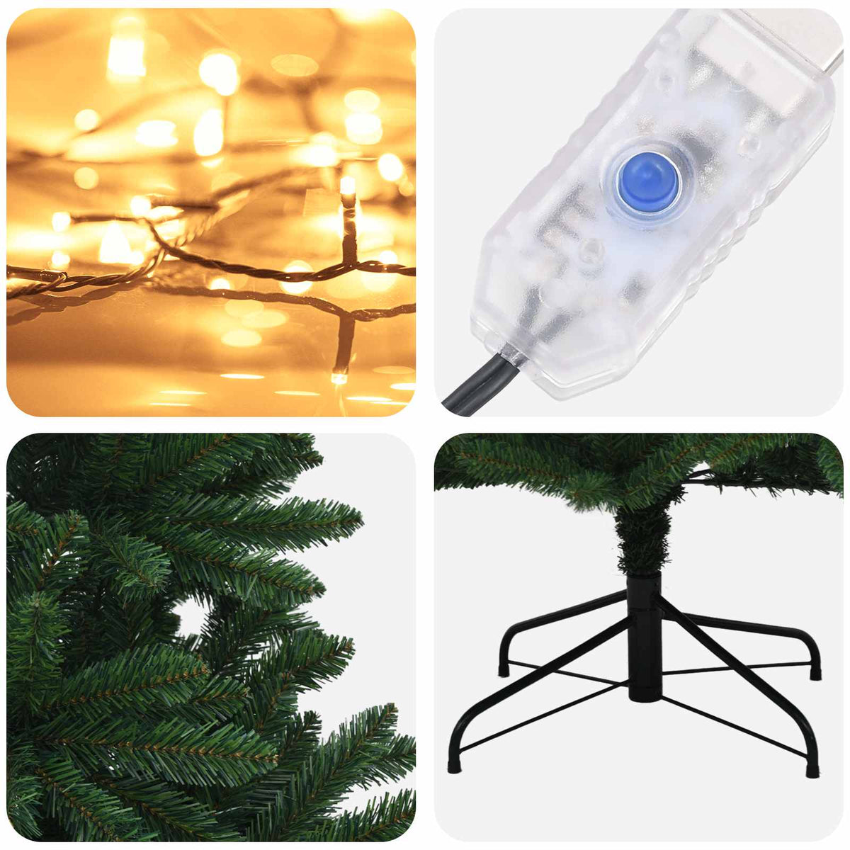 Umjetno božićno drvce s nogom 270 cm 600 LED lampica