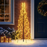 LED božićno drvce 165 cm 540 LED lampica Topla bijela Čelik