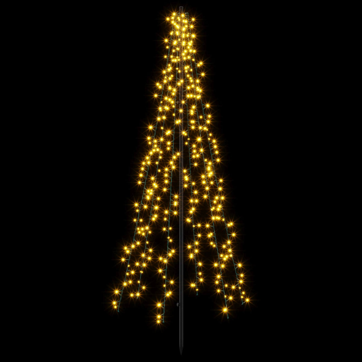 LED božićno drvce 165 cm 540 LED lampica Topla bijela Čelik
