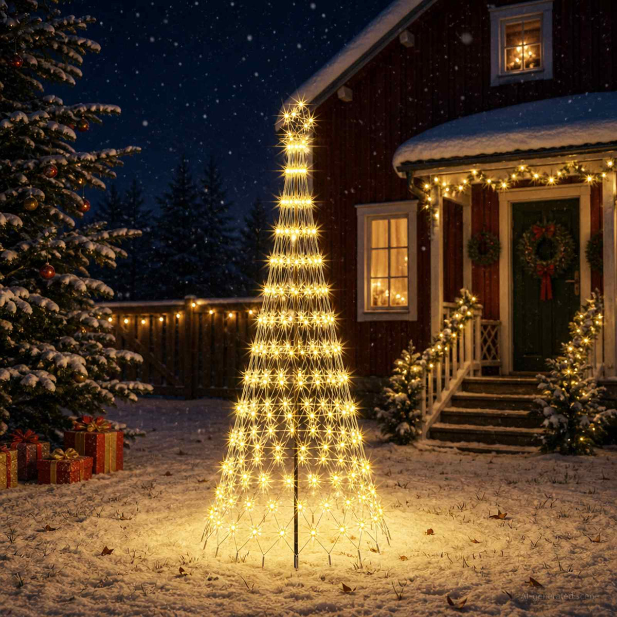 LED božićno drvce 250 cm 290 LED lampica Topla bijela Željezo