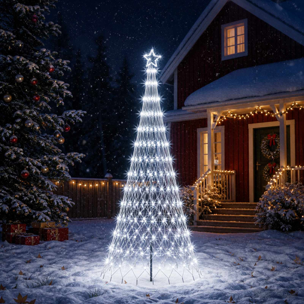 LED božićno drvce 250 cm 290 LED lampica Hladno bijela Željezo
