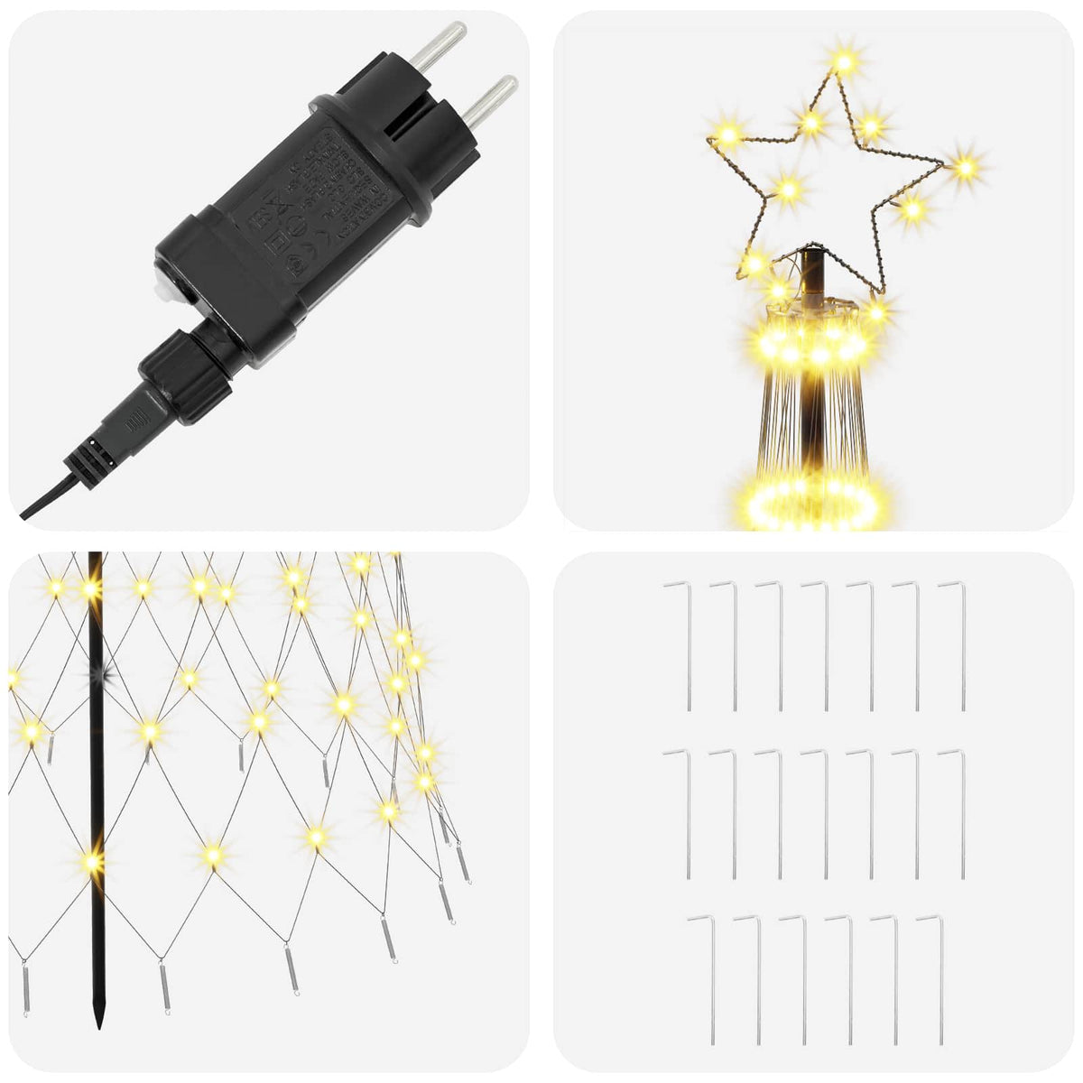 LED božićno drvce 300 cm 350 LED lampica Topla bijela Željezo