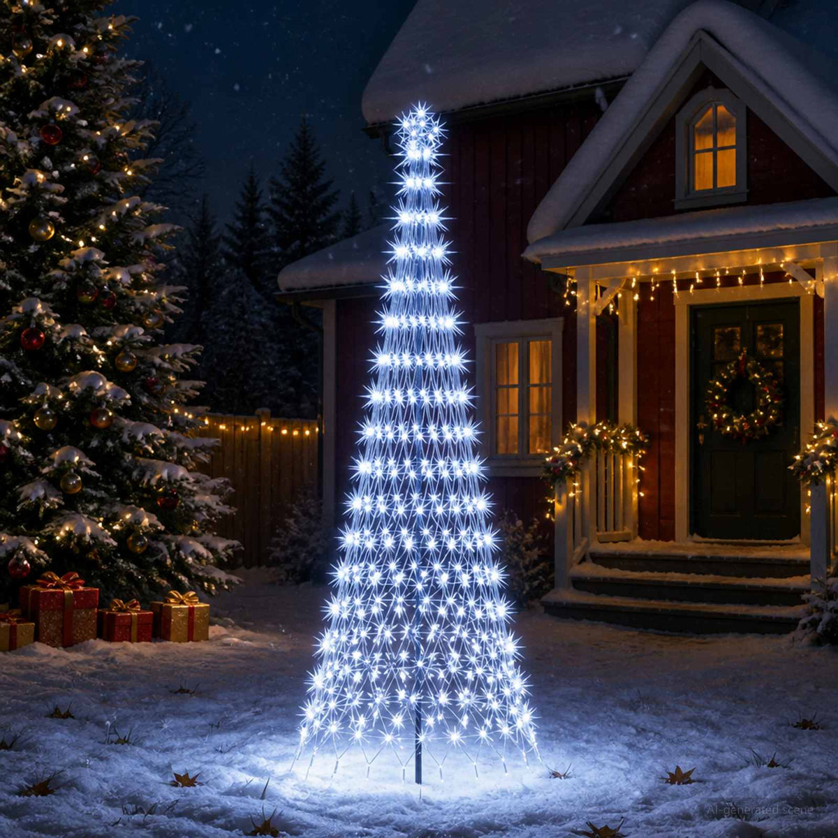 LED božićno drvce 300 cm 350 LED lampica Hladno bijela Željezo