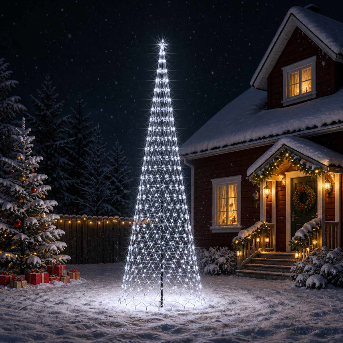 LED božićno drvce 500 cm 550 LED lampica Hladno bijela Željezo