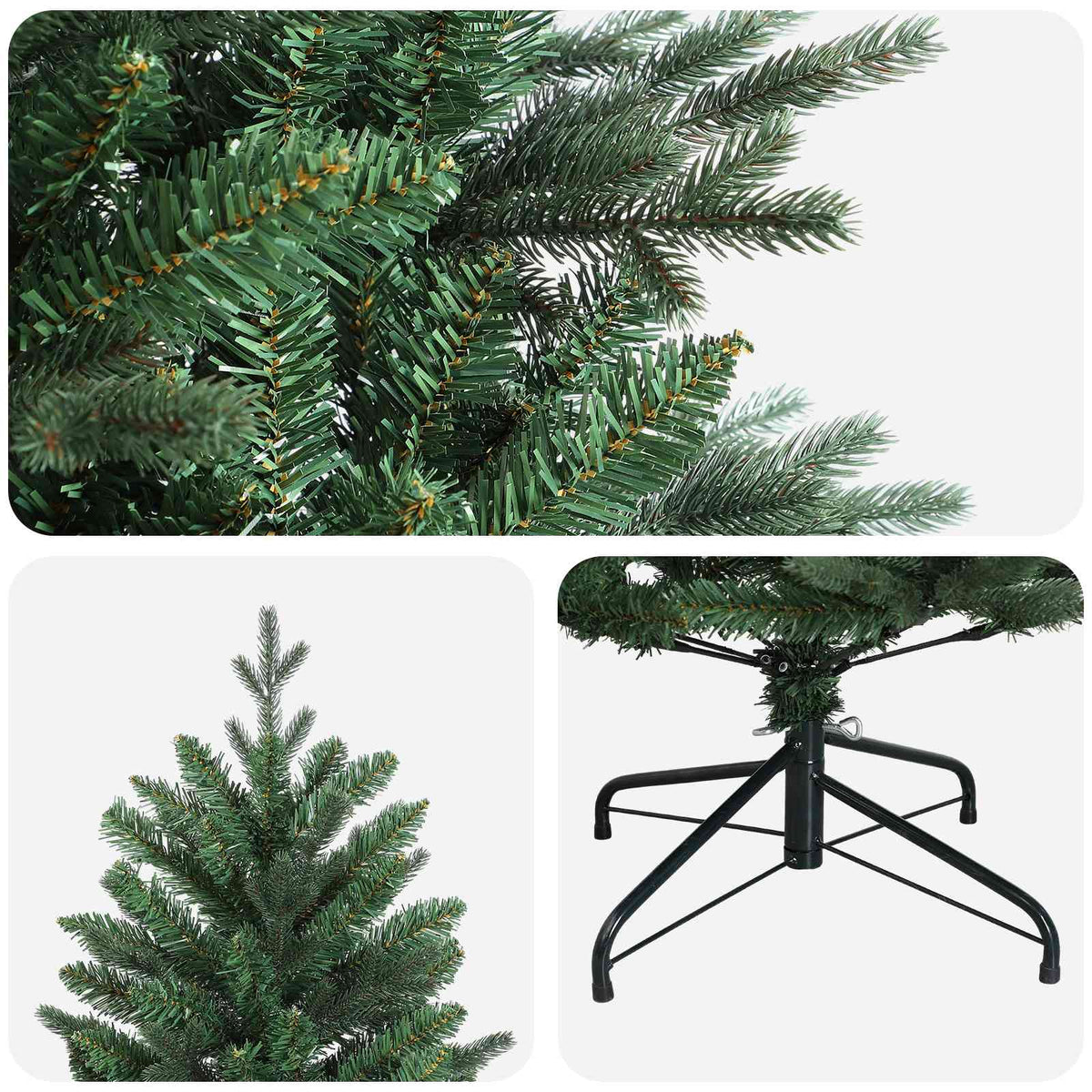 Umjetno božićno drvce s nogom 150 cm PVC i PE Zelena