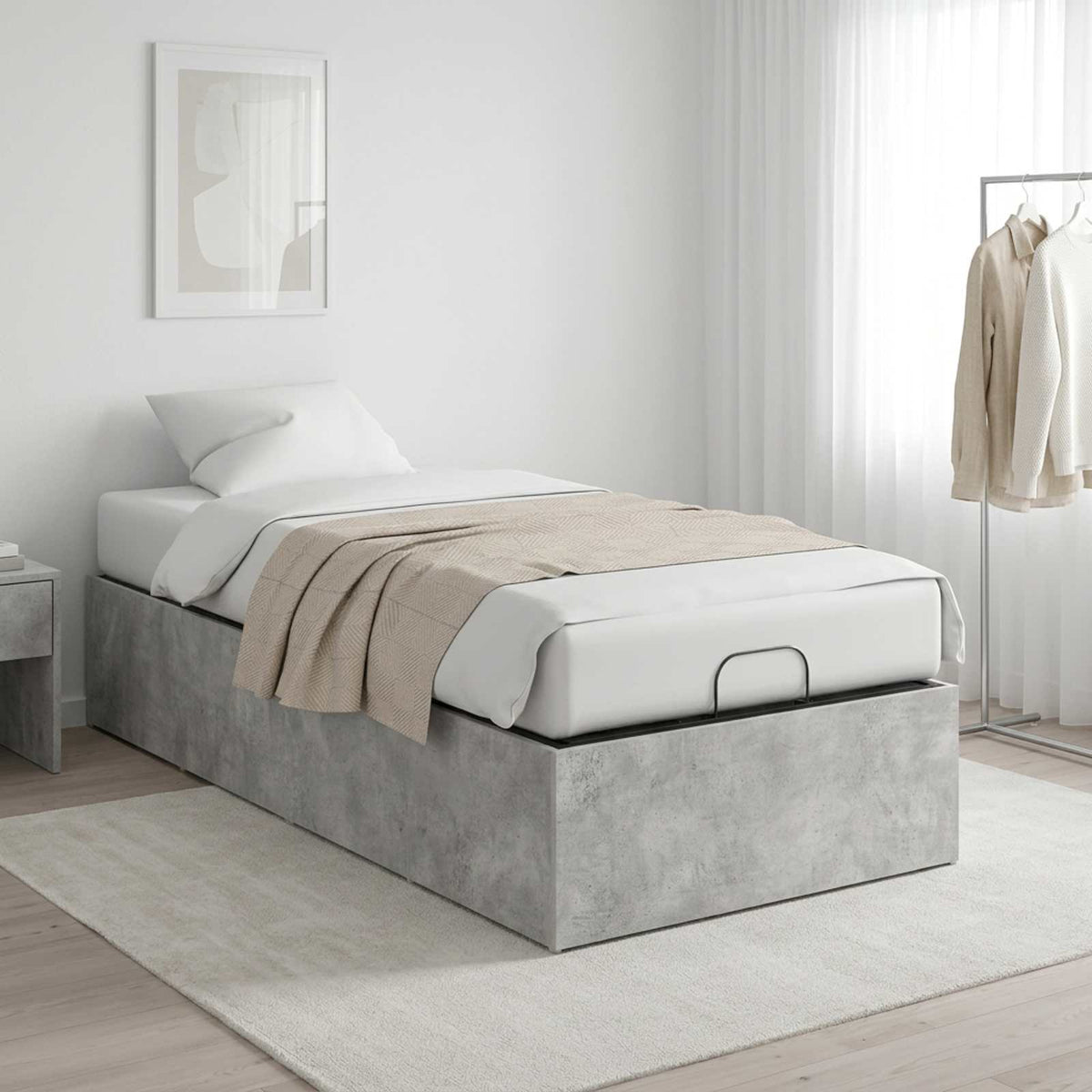 Okvir za podesivu bazu kreveta Betonska siva 100 x 190 cm
