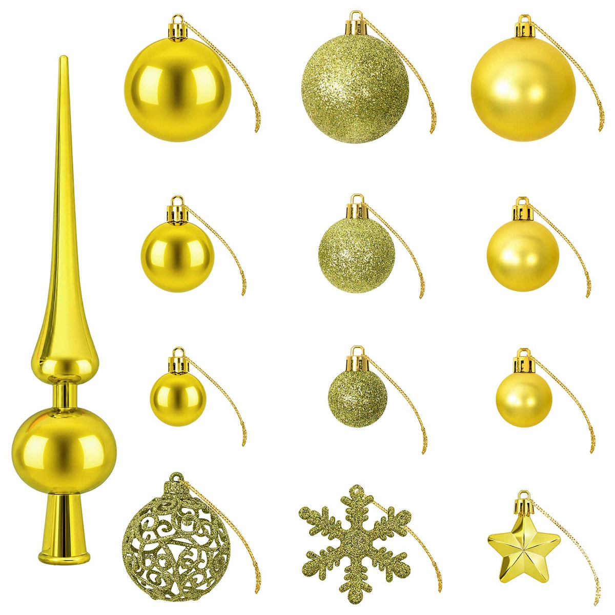 Set božićnih kuglica 111 kom. Svijetlo zelena 6 cm Polistiren