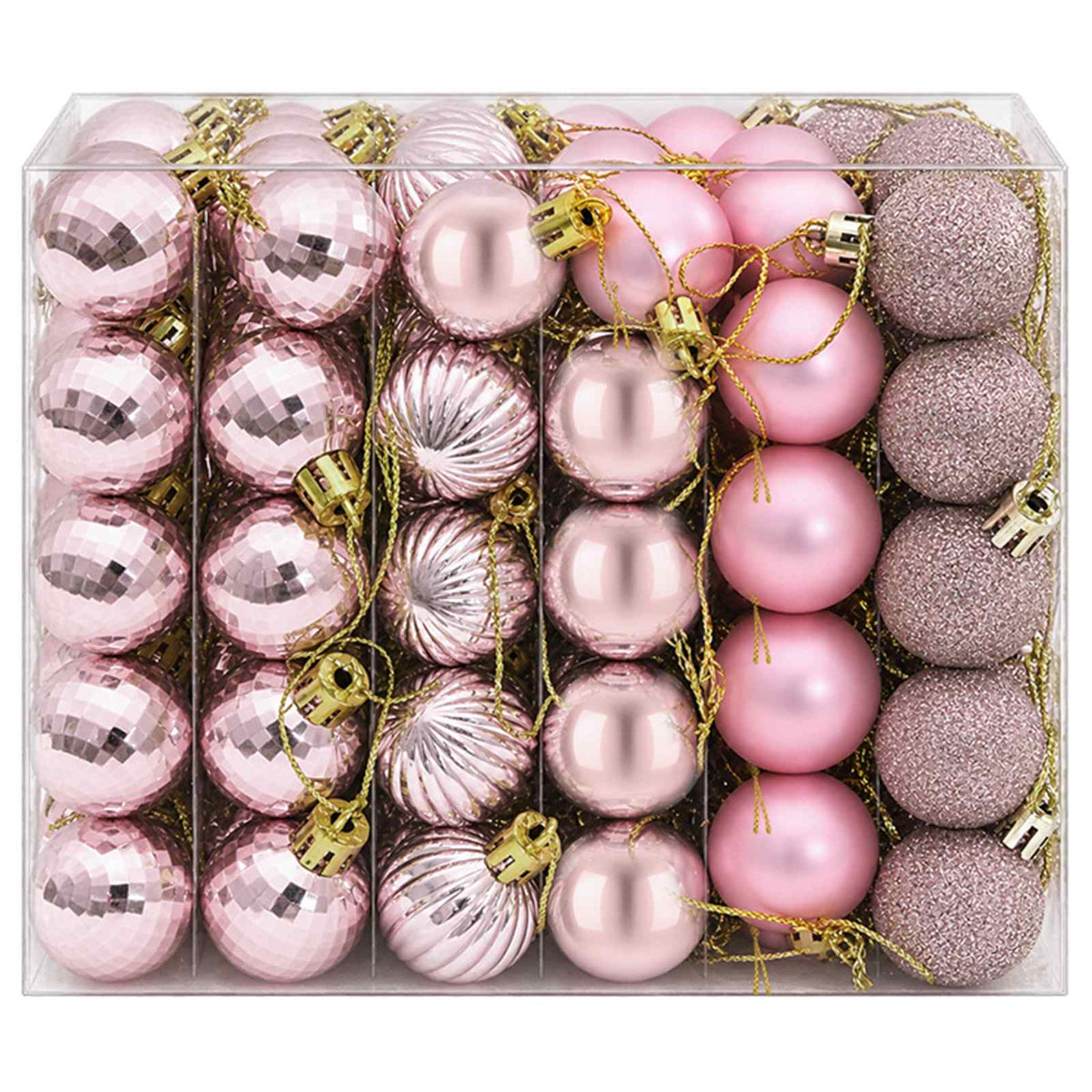 Set božićnih kuglica 150 kom. Ružičasta 3 cm Polistiren