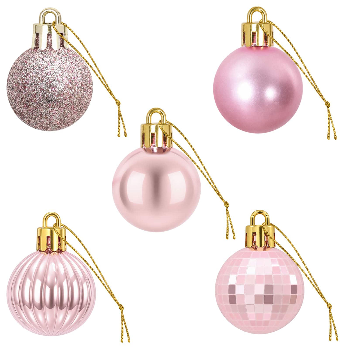 Set božićnih kuglica 150 kom. Ružičasta 3 cm Polistiren