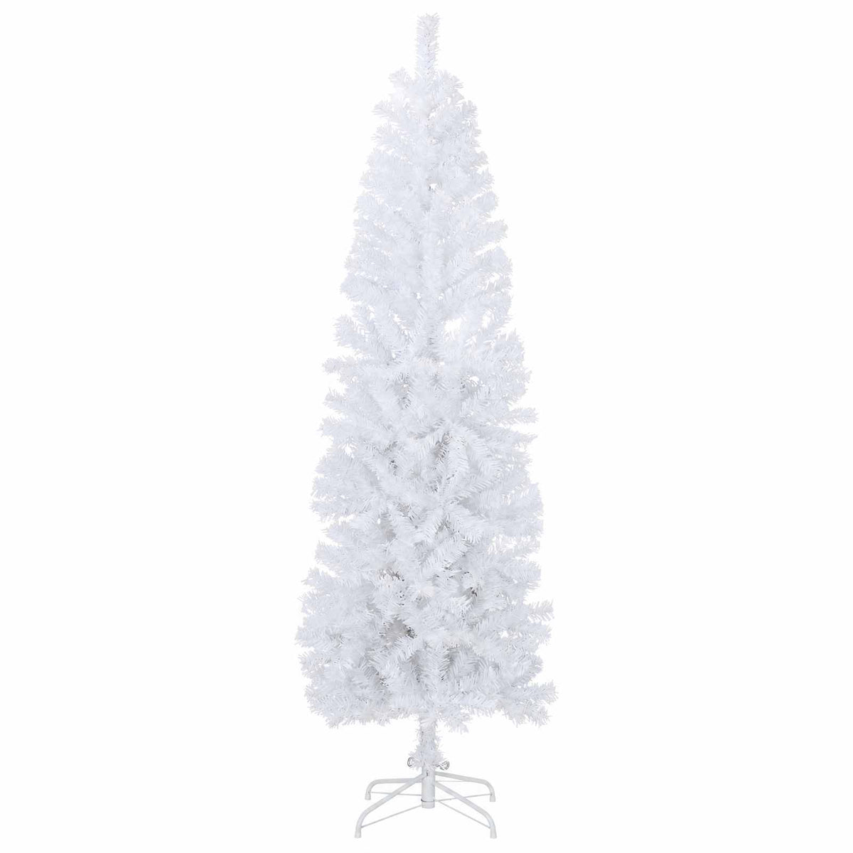 Umjetno vitko božićno drvce 240 cm PVC i čelik Bijela
