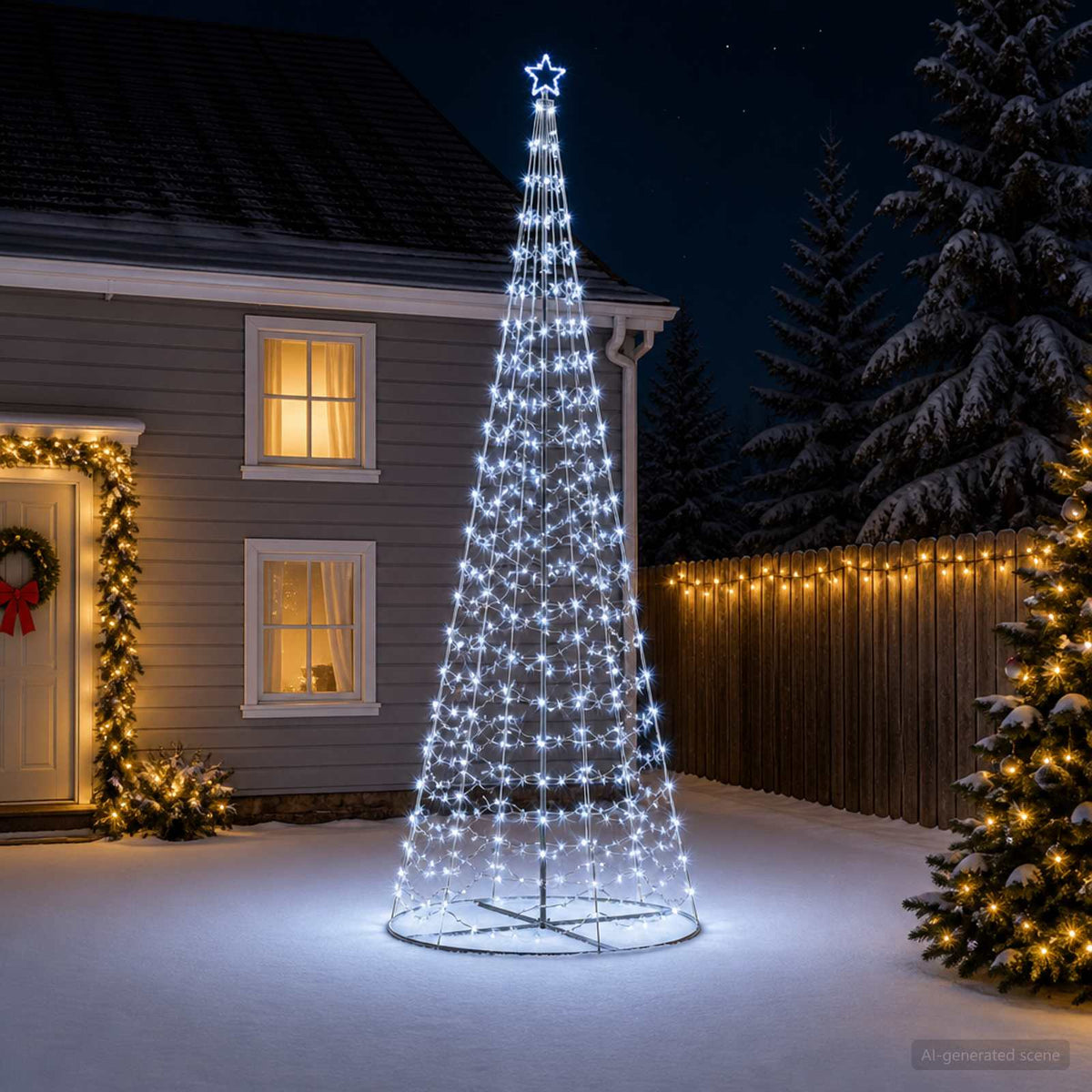 LED spiralno božićno drvce s postoljem EKENAS