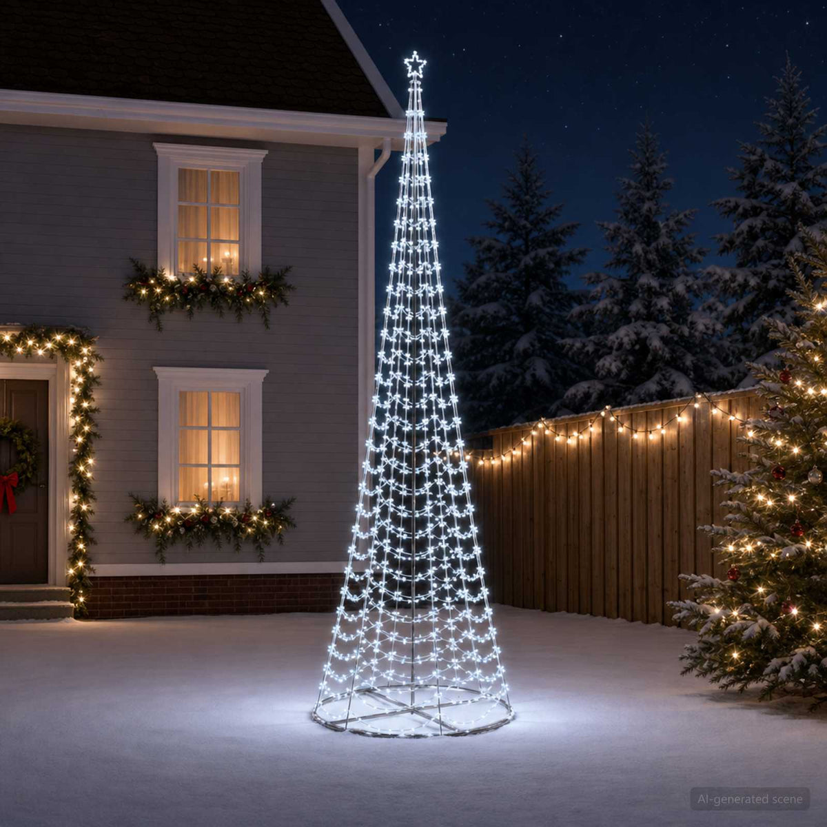 LED spiralno božićno drvce s postoljem EKENAS