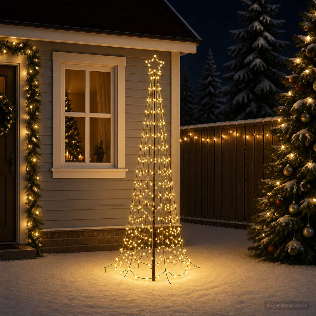 LED spiralno božićno drvce sa šiljkom EKENAS 180 cm