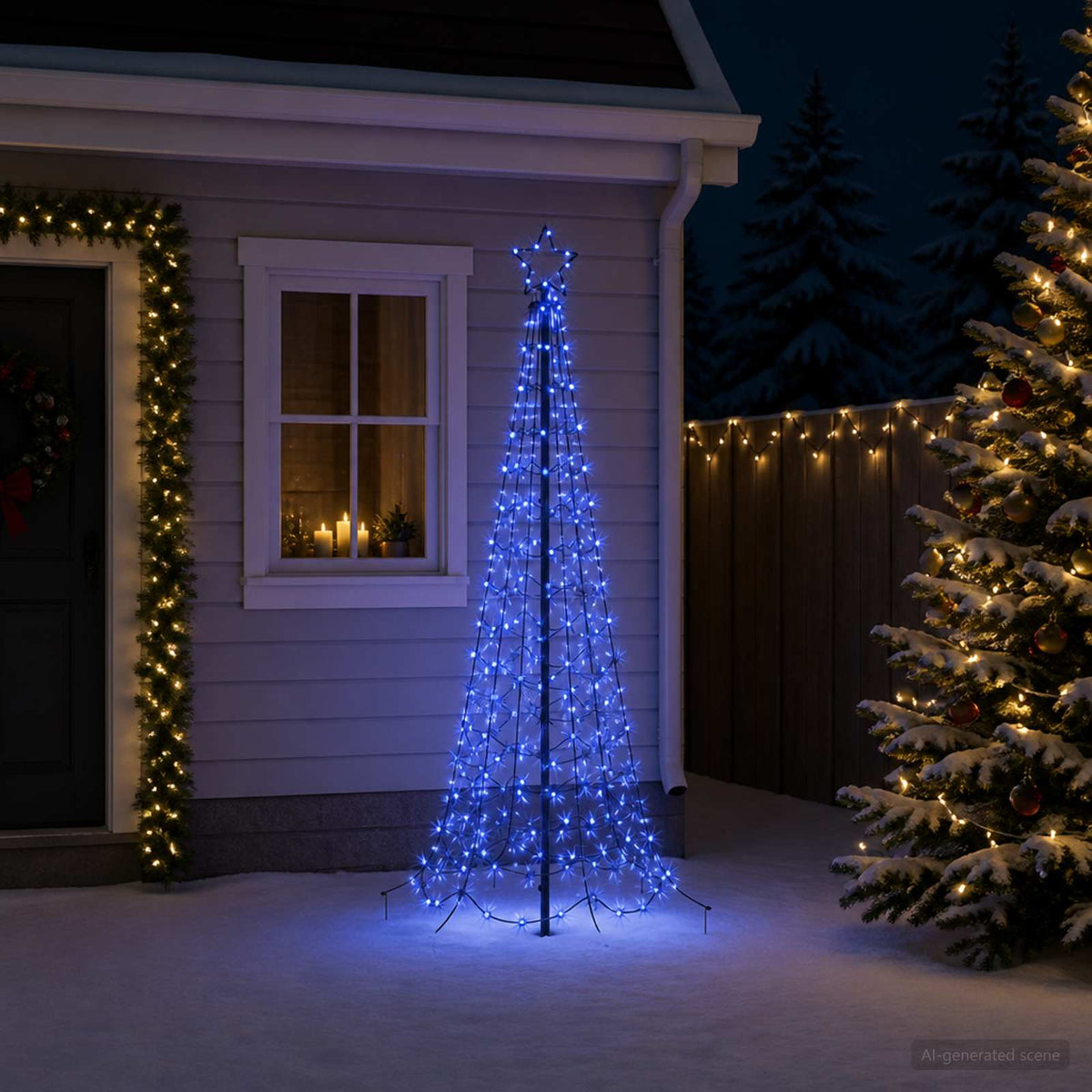 LED spiralno božićno drvce sa šiljkom EKENAS 180 cm