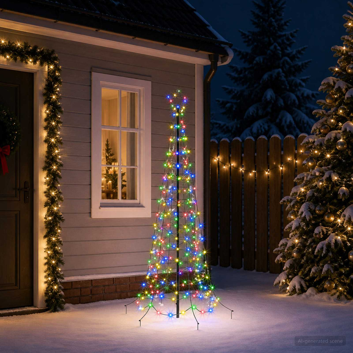 LED spiralno božićno drvce sa šiljkom EKENAS 180 cm