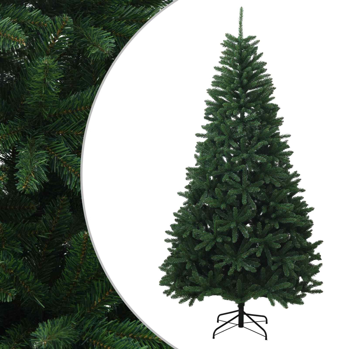 Umjetno božićno drvce s nogom 240 cm PVC Srednja zelena