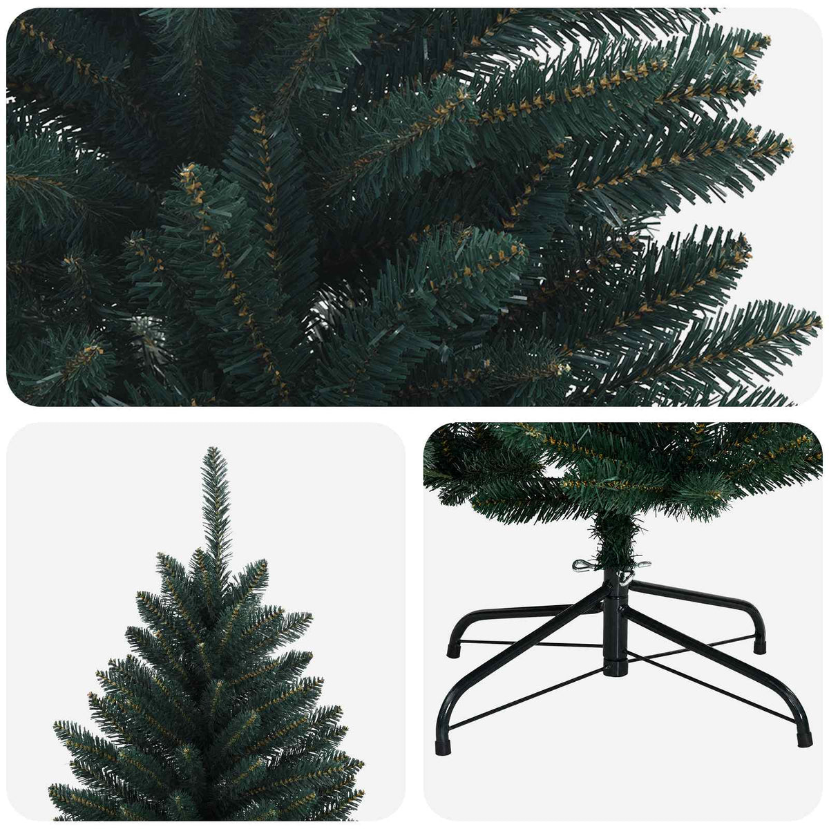 Umjetno božićno drvce s nogom 150 cm PVC Tamnozelena
